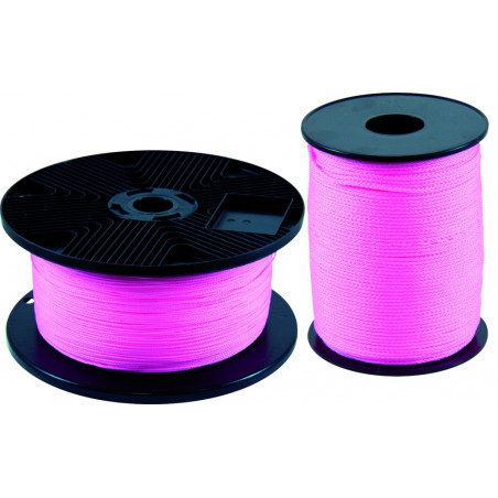 CORDEAU POLYPRO TRESSE FLUO ROSE 1000M FIL 1,5MM