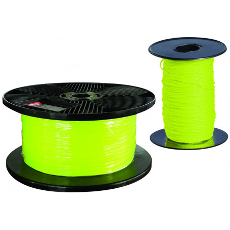 CORDEAU POLYPRO TRESSE FLUO JAUNE 100M FIL 1,5MM