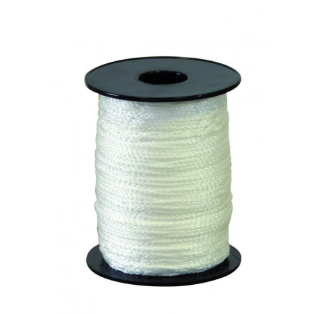 CORDEAU POLYPRO TRESSE BLANC 100M FIL 2MM