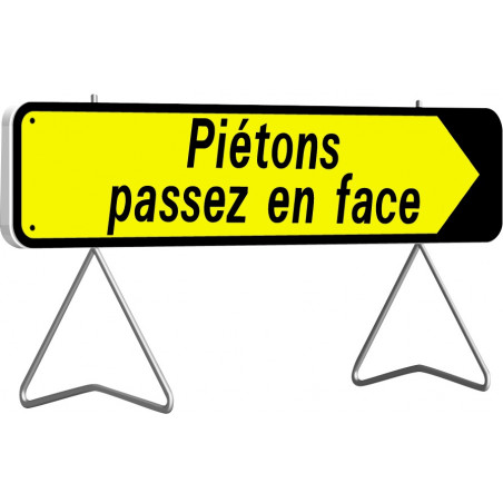 KD 1300X300 T1 PIETONS PASSEZ EN FACE FLECHE AMOVIBLE