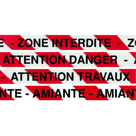 RUBAN "ZONE INTERDITE" 500MX75MM