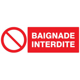 BAIGNADE INTERDITE 200x52mm