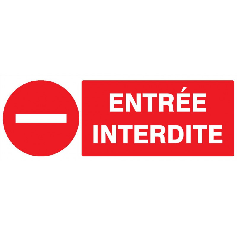 ENTREE INTERDITE 200x52mm