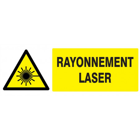 DANGER, RAYONNEMENT LASER 200x52mm