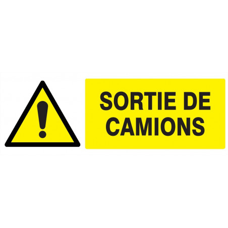 DANGER SORTIE DE CAMIONS 200x52mm