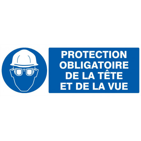 PROTECTION OBLIGATOIRE TETE ET VUE 200x52mm