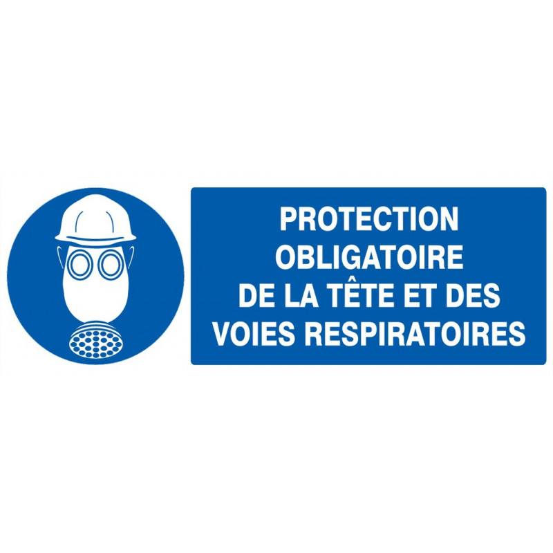 PROTECTION OBLIGAT. TETE/VOIES RESPIRATOIRES 200x52mm