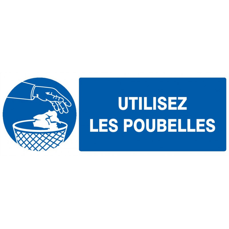 UTILISEZ LES POUBELLES 200x52mm