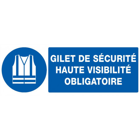 GILET DE SECURITE HAUTE VISIBILITE OBLIGAT. 200x52mm