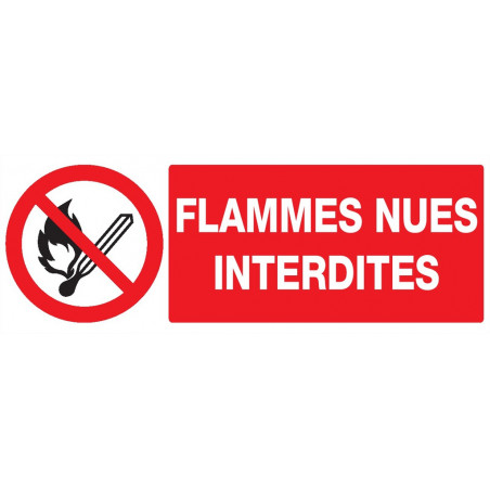 FLAMMES NUES INTERDITES 330x200mm