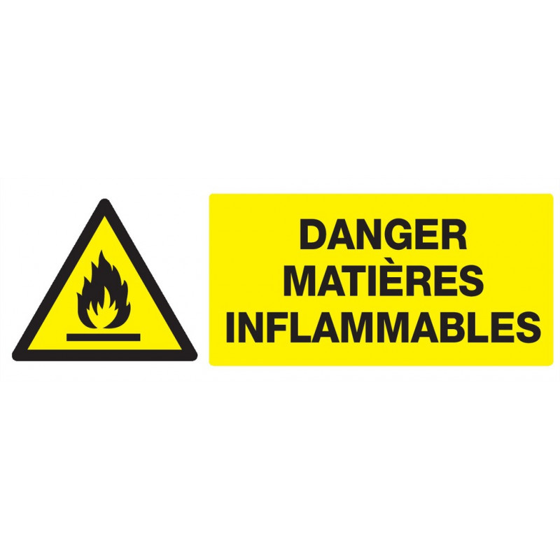 DANGER, MATIERES INFLAMMABLES 330X200mm