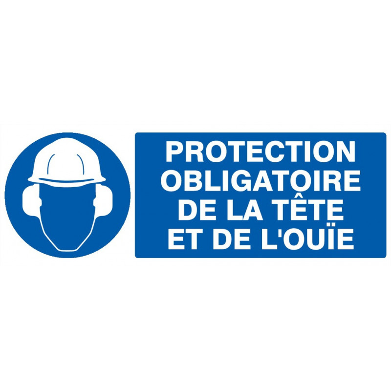 PROTECTION OBLIGATOIRE TETE ET OUIE 330x200mm