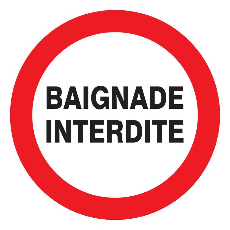 BAIGNADE INTERDITE D.80mm