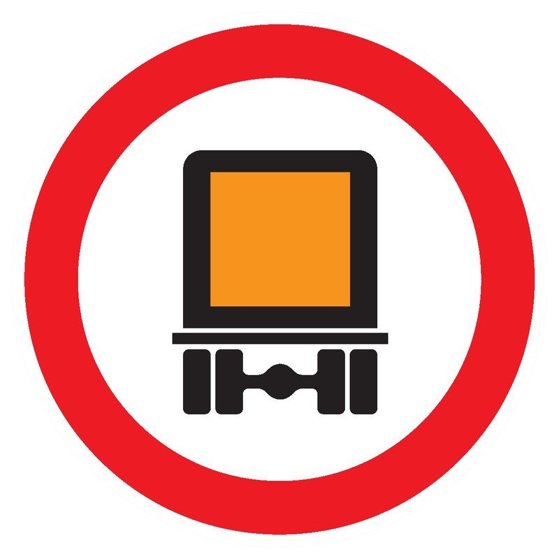 INTERDIT AUX TRANSPORTS DE MATIERES DANGEREUSES D.80mm