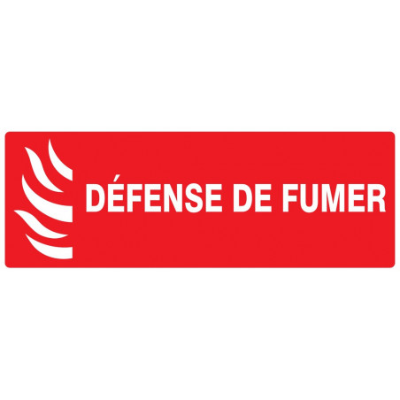 DEFENSE DE FUMER (INCENDIE) 330x75mm