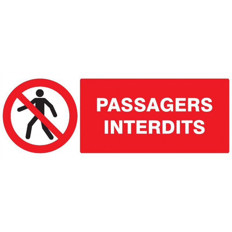 PASSAGERS INTERDITS 330x75mm