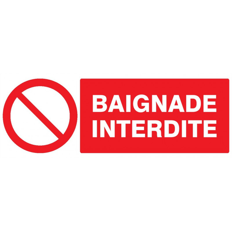 BAIGNADE INTERDITE 330x75mm