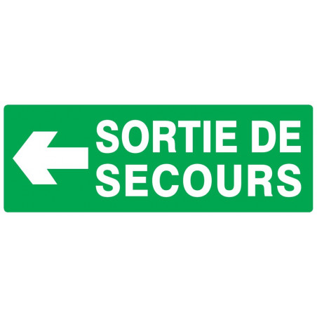 SORTIE DE SECOURS FLECHE A GAUCHE 330x75mm