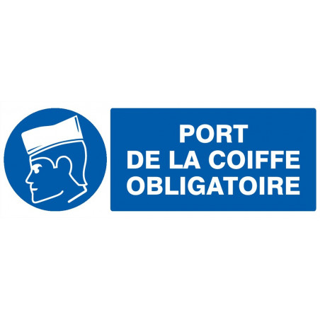 PORT DE LA COIFFE OBLIGATOIRE 330x75mm