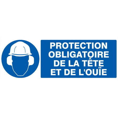 PROTECTION OBLIGATOIRE TETE ET OUIE 330x75mm