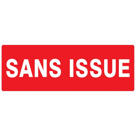 SANS ISSUE (INCENDIE) 330x120mm