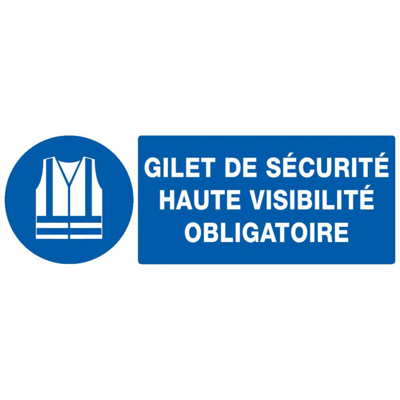 GILET DE SECURITE HAUTE VISIBILITE OBLIGAT. 330X120mm