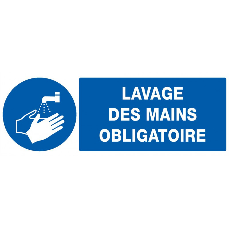 LAVAGE DES MAINS OBLIGATOIRE 330x120mm