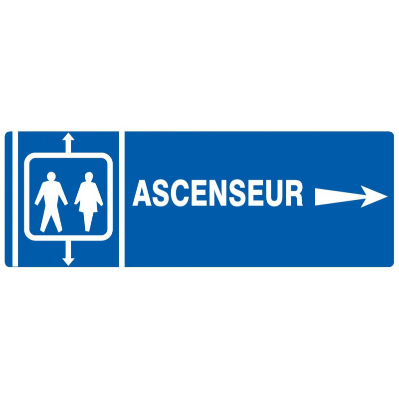 ASCENSEUR FLECHE A DROITE 330x120mm