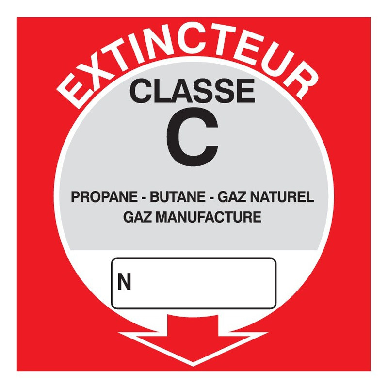 EXTINCTEUR CLASSE C 200x200mm