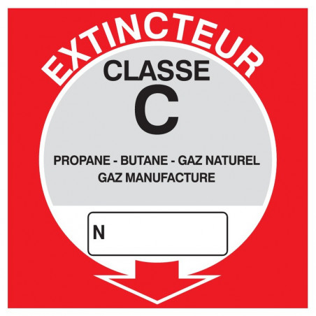 EXTINCTEUR CLASSE C 200x200mm