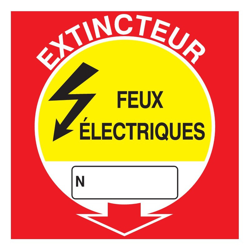 EXTINCTEUR FEUX ELECTRIQUES 200x200mm