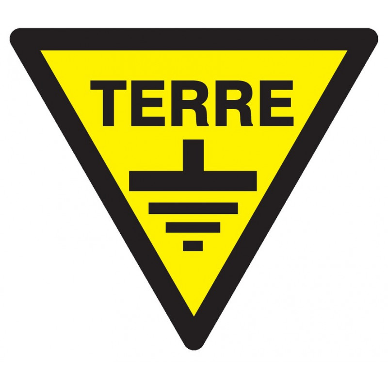 DANGER TERRE 100x100x100mm