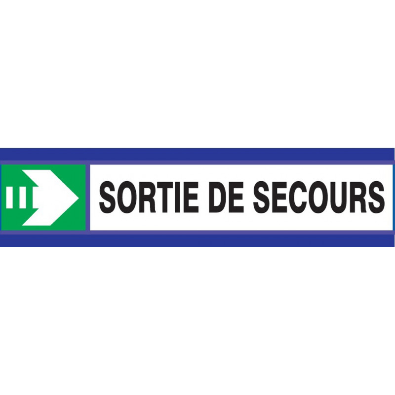 SORTIE DE SECOURS FLECHE A DROITE D-SIGN 180X45mm