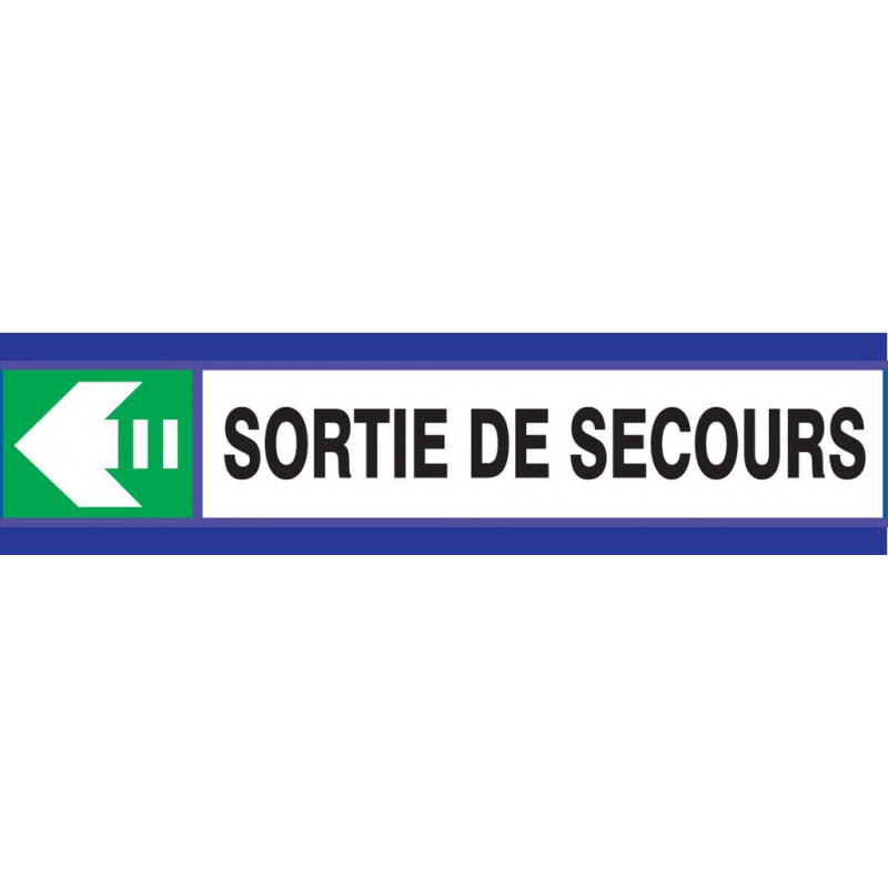 SORTIE DE SECOURS FLECHE A GAUCHE D-SIGN 180x45mm