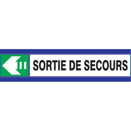 SORTIE DE SECOURS FLECHE A GAUCHE D-SIGN 180x45mm