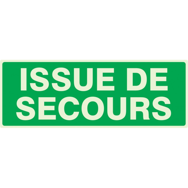 ISSUE DE SECOURS LUMINESCENT 330x200mm