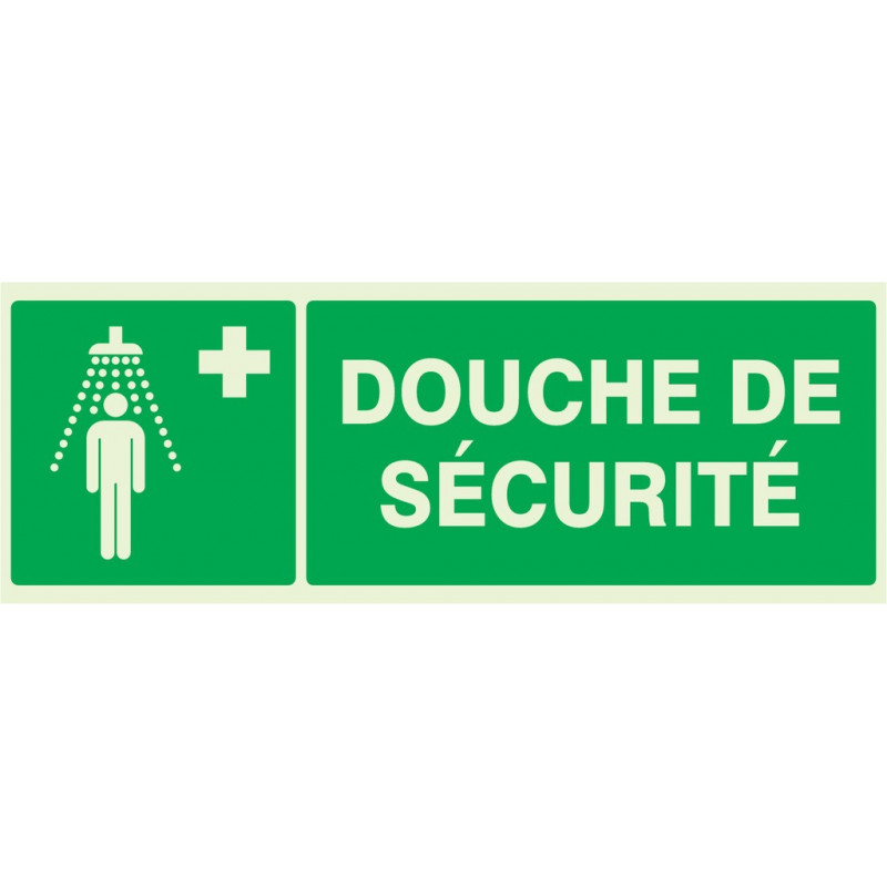 DOUCHE DE SECURITE LUMINESCENT 330x200mm