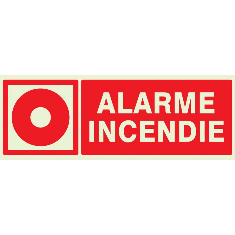 ALARME INCENDIE LUMINESCENT 330x75mm