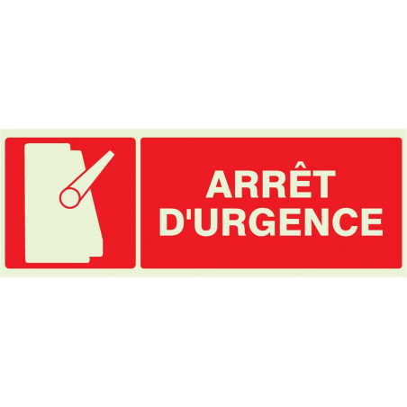 ARRET D'URGENCE LUMINESCENT 330x75mm