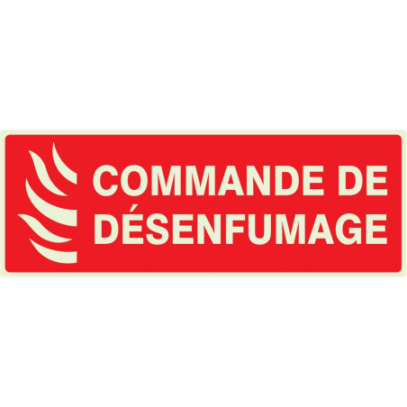 COMMANDE DE DESENFUMAGE LUMINESCENT 330x120mm