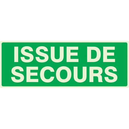 ISSUE DE SECOURS LUMINESCENT 330x120mm