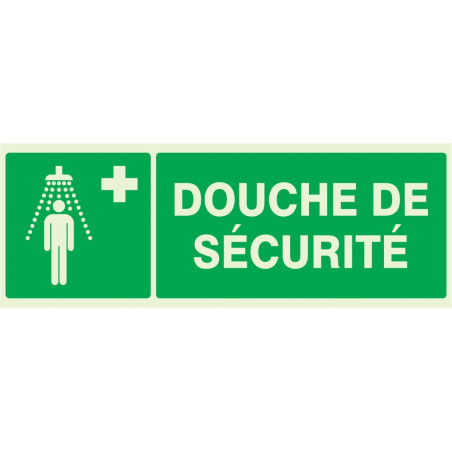 DOUCHE DE SECURITE LUMINESCENT 330x120mm