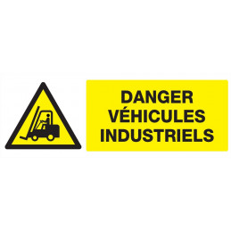 DANGER VEHICULES INDUSTRIELS 200x52mm