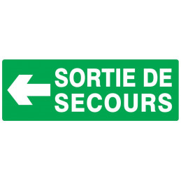 SORTIE DE SECOURS FLECHE A GAUCHE 200x52mm