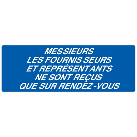 FOURNISSEURS & REPRESENTANTS RECUS SUR R.D.V 200x52mm