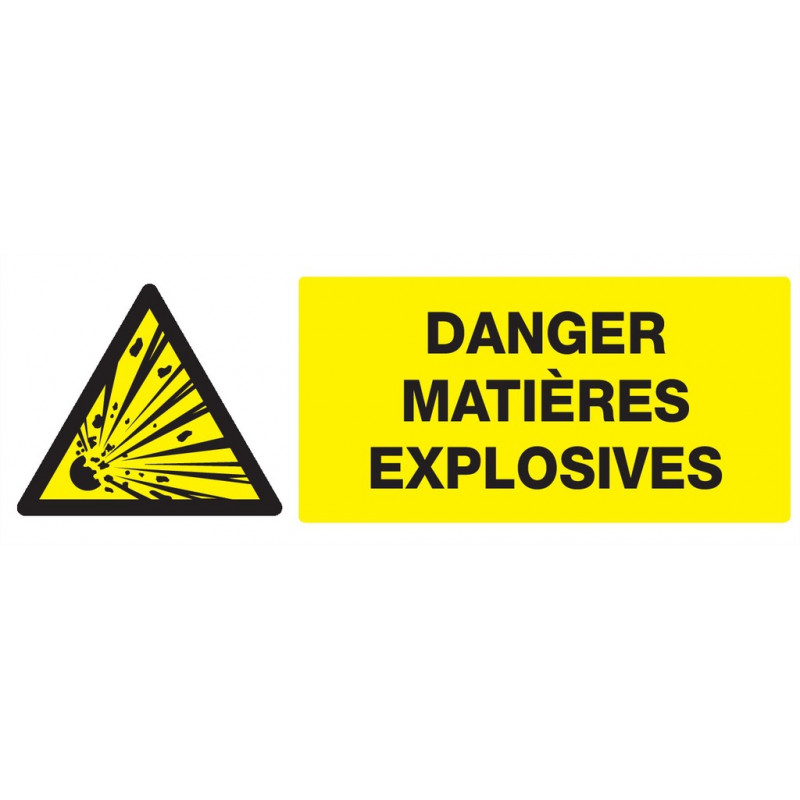 DANGER, MATIERES EXPLOSIVES 330X200mm