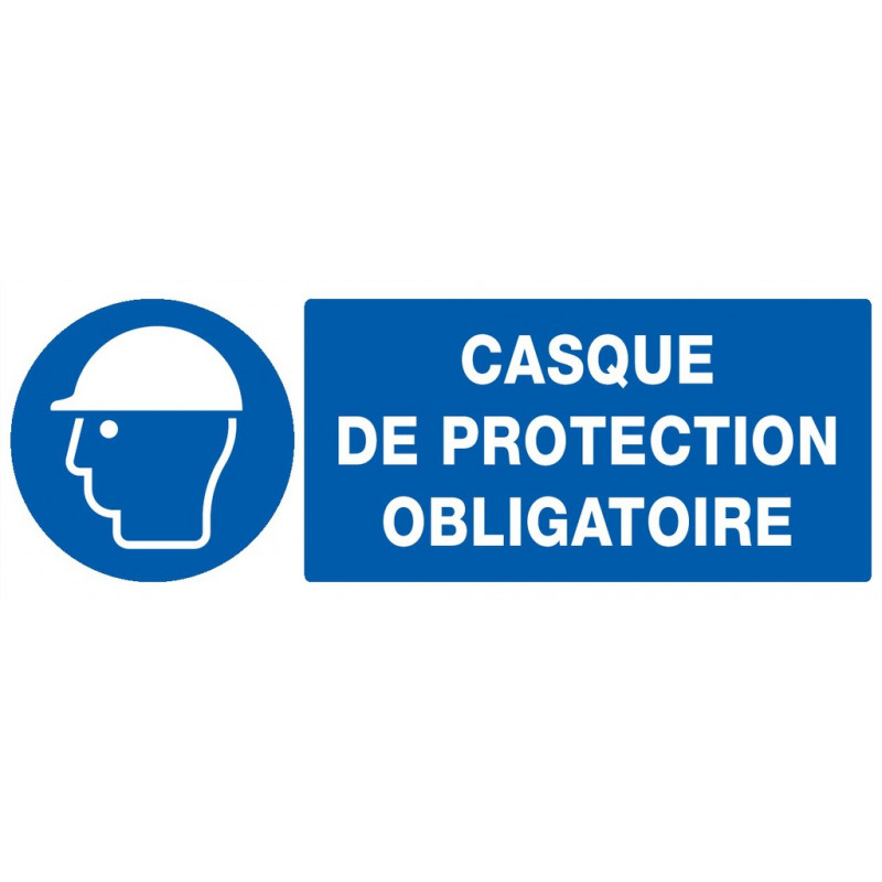 CASQUE DE PROTECTION OBLIGATOIRE 330x200mm