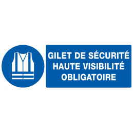 GILET DE SECURITE HAUTE VISIBILITE OBLIGAT. 330x200mm