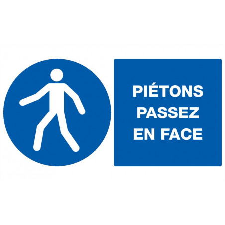 PIETONS PASSEZ EN FACE 330x200mm