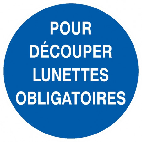 POUR DECOUPER LUNETTES OBLIGATOIRES D.300mm